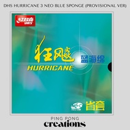 (100% Authentic) DHS Hurricane 3 Neo Provincial Version Blue Sponge 38° / 39° / 40° Table Tennis Rub