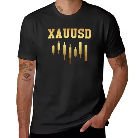 2026 New Fashion Funnys Clothes for Men XAUUSD Day Trading Gold Forex T-Shirt Men Clothing Graphic H