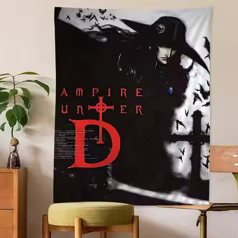 Vampire Hunter D Classic Japanese Anime Retro Printed Large Wall Tapestry Wall Hanging Decoration Ho