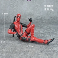 6 Desk Decoration Deadpool Car Home Office Marvel 8cm X-MAN Funny Cute Figure Model Toys [BL]