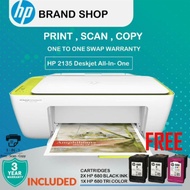 HP PRINTER DESKJET MODEL 2135< include 1 black 1 colour ink FREE 1 BLACK INK >