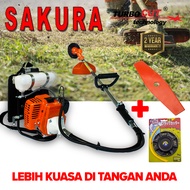 【FREE TALI & PISAU】SAKURA/BRAVADO/APACHE BG328 Super Heavy Duty Garden Trimmer Backpack Grass Brush 