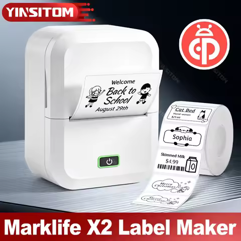 Marklife X2 Mini Bluetooth Thermal Label Printer 20-50mm Mobile Phone Tag Name Date Print Machine Ma