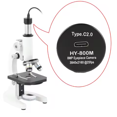 23.2mm Biological Microscope Digital Electronic Eyepiece Lens Adapter Video Camera Type-C USB Output