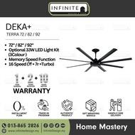 Deka+ TERRA  72" / 82" / 92" DC Motor Ceiling Fan / Kipas Siling
