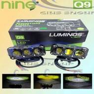 MATA SALEE LASER SPOTLIGHT Q9 Q9S Q1 Q9 PRO 8 WATT NINE LUMINOSLED 3 EYES 2 COLORS HI LOW WHITE YELL