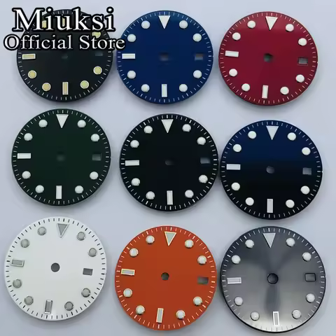 Miuksi 28.5mm sterile dial luminous dial fit NH35 ETA 2824 2836 Miyota 8215 821A Mingzhu DG2813 3804