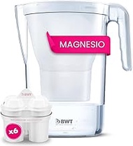 BWT - 2.6L Water Filter Jug + 6 Filters with Magnesium – Manual Life Jug + 6 Filters for Half Year
