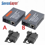 Media Converter HTB-3100 Fiber Optical Single Mode Single Fiber SC Port 25KM External Power Supply 10/100M