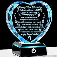 YWHL 75th Birthday Gifts for Women Men Crystal 70 Years Old Birthday Decorations Presents Ideas for 