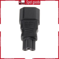 XI IEC 320 C14 3-Pin Male To C5 3-Pin Female Power Plug Converter Adapter