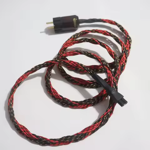Western Electric 6N OFC pure copper US/EU HiFi audio speaker Power cord cable with an mini 8-shaped 