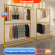 LG Rak Baju Gantung Besi 2 Susun Gantungan Baju Besi Berdiri Kuat Gawangan Baju Besi 150x200CM