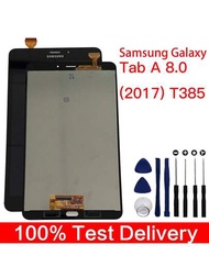 配有工具的全屏lcd數字化器觸控屏組件,適用於三星galaxy Tab A 8.0 (2017) T385 Lcd顯示觸控屏數字化器組件