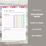 Chores Chart | Kids Planner | Teen Planner | Printable Planner