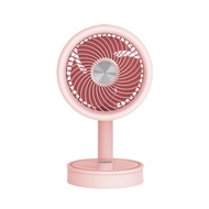 KIVEE พัดลมตั้งโต๊ะแบบพกพา ไร้สาย 1200MAH มีแบตในตัว ปรับแรงลมได้ 4 ระดับ