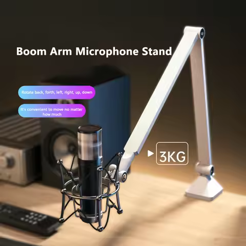 Adjustable Microphone Boom Arm Stand Bracket For Gaming Streaming Recording USB Condenser Mic Deskto