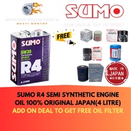 SUMO R4 SEMI SYNTHETIC ENGINE OIL 100% ORIGINAL JAPAN(4 LITRE)