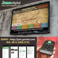 Jam waktu Sholat Masjid TV LED / Jadwal waktu Sholat digital - Stok Model