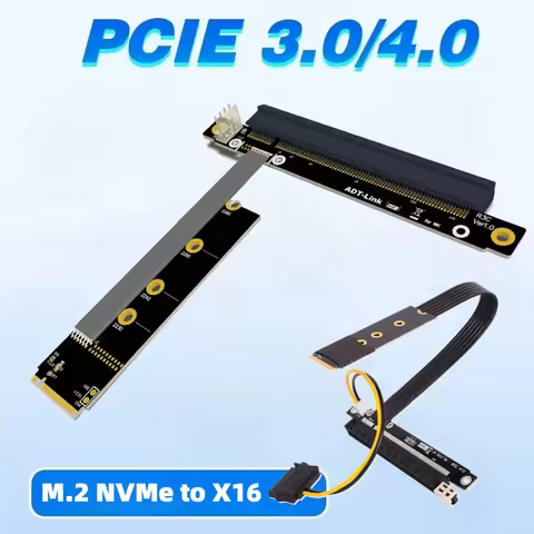 M.2 for NVMe to PCI Express 16x Riser Graphics Card Extension M.2 x16 PCI-e 4.0/3.0 x1 Full Speed Fo