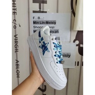 OG batch Bape star low cut white blue camo leather shoes for man shoes for women