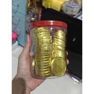 Old-fashioned coin-shaped chocolate