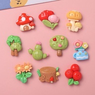 bunga hiasan bunga hiasan dalam rumah Cartoon Glossy Garden Scene diy Resin Accessories Jewelry Hand