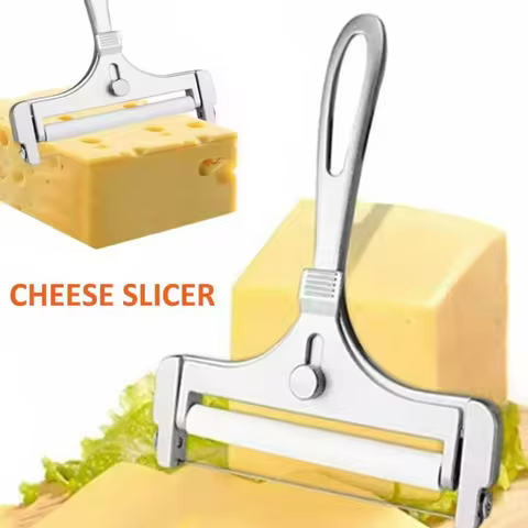 Premium Cheese Slicer With Wire Adjustable Thickness Stainless Steel Cheese Butter Cutter For Effort