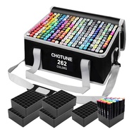 Permanent Marker Set 262 Colors Double-headed Art Markers for School Office Professional Creation