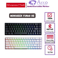 MonsGeek FUN68 HE Black/ White Glare Magnetic switch mechanical keyboard