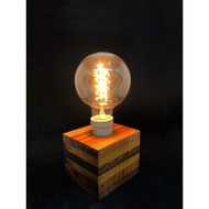 Mini Wood Table Lamp / Coffee Top / Study Lamp / Home Decor Table Lamp