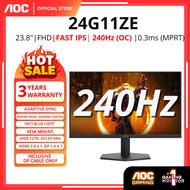 AOC  24G11ZE 23.8" GAMING MONITOR (23.8" FAST IPS FHD /0.3 ms / 240hz / ADAPTIVE SYNC/HDMI/DP )