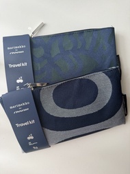[全新未開] Marimekko for Finnair Travel Kit pouch 芬蘭航空商務艙過夜包 化妝袋 拉鍊布袋 筆袋