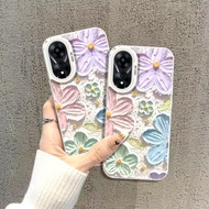 3D Floral Pattern Case | Hybrid Acrylic & Soft Silicone | For Samsung A02S/A03S,A04,A05,A05S,A10S,A1