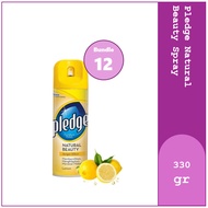 [Bundle of 12] Pledge Natural Beauty Furniture Polish Spray (Lemon) 330gr  bottle