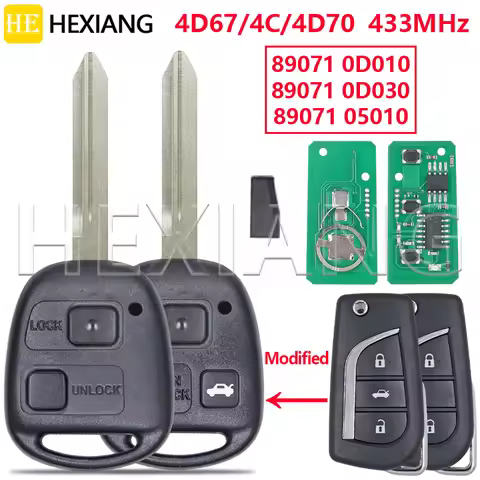 DT Car Remote Key For Toyota Corolla Yaris RAV4 Avensis Avanza Land Cruiser Kluger Previa Tarago P/N