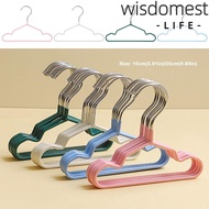 WISDOMEST 10PCS Pet Clothes Hanger, Metal Non-slip Pet Hanger,  Solid Color DIY Mini Coat Hanger Min