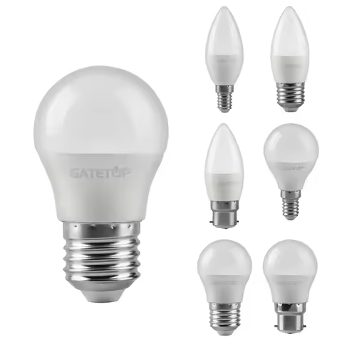 4PCS Energy-efficient LED bulbs G45 C37 E14 E27 5W AC230V AC110V AC12V 3000K/4000K/6000K Golf Bulb L
