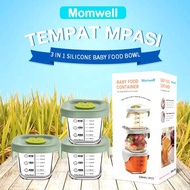 Momwell Food Glass Container 230ml - MPASI Glass Food Container
