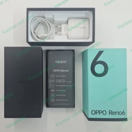 HP OPPO RENO 6 8/128GB Second Original Fullset Android Murah - HITAM