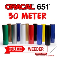 🔥50m🔥 Oracal 651 1ft x 50m Cutting Sticker Loose sheet Heavy Duty Sticker car sticker balloon party