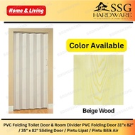 Metal Mart PVC Folding Toilet Door  Room Divider PVC Folding Door 31x 82  35 x 82 Sliding Door Pintu