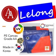 Grade AA Size XS Korea Canvas Blue Orange PE Tarpaulin Canopy Tent Sidewall Cover Kanvas Lori Biru Oren Kanopi Khemah