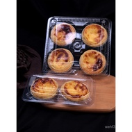 Two Four Six Egg Tarts Egg Tarts 6/2/Packing Box Commercial Transparent Plastic Disposable 4 Boxes G