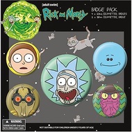 【瑞克和莫蒂】Rick and Morty (Heads) - 進口徽章組
