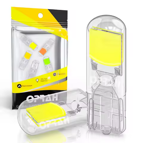 2X T10 W5W 194 T15 W16W Canbus COB Bulbs Car Led Lights White 6000K 12V Yellow For Auto Brake Lamp I