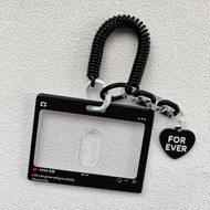 Acrylic Card Cover Keychain 3 Inch ID Card Holder