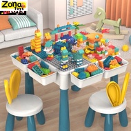 Multifunction Table building Block Table 1 set building Block Chairs Children's Study Table with Cha