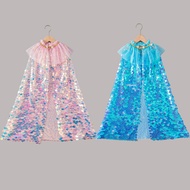 Girls Show Veil Cape Sequined Shawl