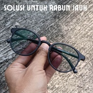 TERBARU Kacamata Minus Wanita Korea Photocromic Oval Gaya Untuk Hijab Optik Asli